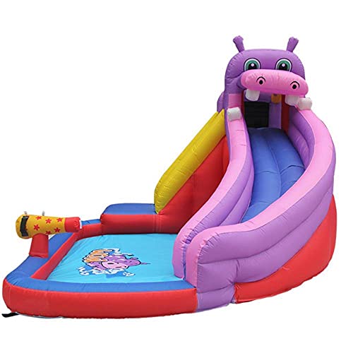 Casa de Rebote Inflable del tobogán de Agua para el Juego de la Fiesta del jardín al Aire Libre de la Familia Castillo Inflable del bounter con el Parque de la Diapositiva del agua-370x260x200cm