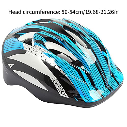 Casco De Ciclo para Niños Sombrero Duro Ligero Ajustable Skateboard Casco Niños Casco Niño Bicicleta Bicicleta Skateboard Scooter Hoverboard Casco Ligero Peso Ciclismo Casco para Montar Azul