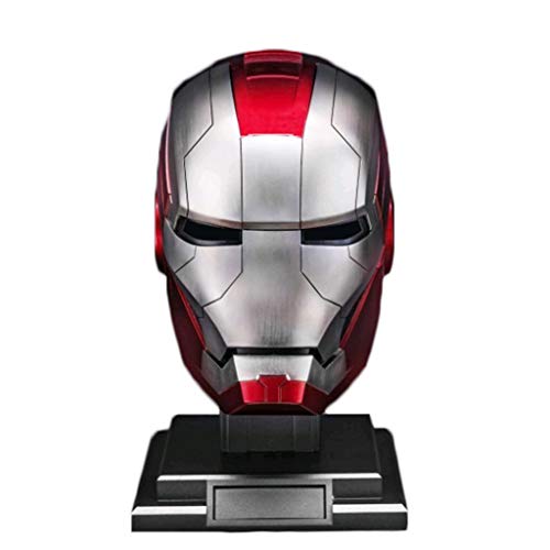 Casco Iron Man 1: 1MK5 Casco Máscara De La Cara Llena Eléctrico Con Cascos Vengadores Película Role-Playing Los Trajes De Halloween Metallic-OneSize