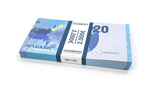 Cashbricks® 100 x €20 Euro Dinero de Juguete