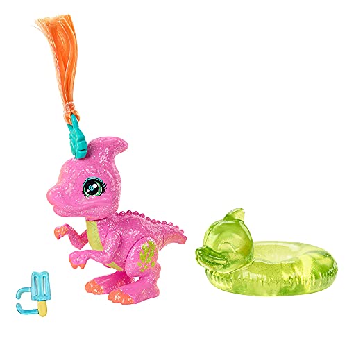 Cave Club Cristal con 4 sorpresas de verano, incluye dinosaurio bebé, juguete para niñas y niños +4 años (Mattel GXP74)