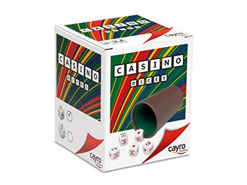 Cayro - Cubilete Forrado y 5 Dados de Poker (072/1)