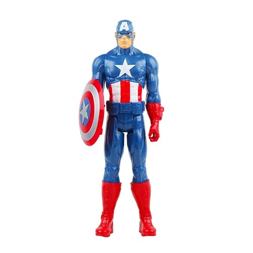 CBSTD Figuras de acción de los Vengadores, Titan Hero, Hulk Ultimate, Spider-Man, Pantera Negra, Juguetes niños, 30cm/12 Pulgadas (Captain A no Box)