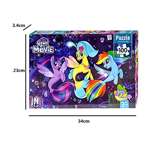 CCFA TIK Tok My Little Pony Puzzle, Rompecabezas Educativo De Avión De Papel para Niños, Ayuda Al Entrenamiento del Pensamiento Cerebral De Los Niños, Bonito Regalo para Los Niños D