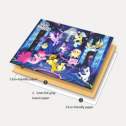 CCFA TIK Tok My Little Pony Puzzle, Rompecabezas Educativo De Avión De Papel para Niños, Ayuda Al Entrenamiento del Pensamiento Cerebral De Los Niños, Bonito Regalo para Los Niños D