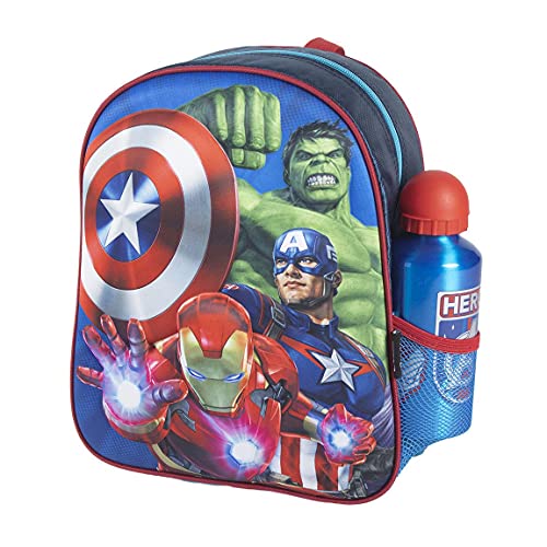 CERDÁ LIFE'S LITTLE MOMENTS Botella de Agua Infantil The Avengers-Licencia Oficial Marvel para Niños, Azul, Mochila Recomendada 3-6 años, en Edad de Preescolar