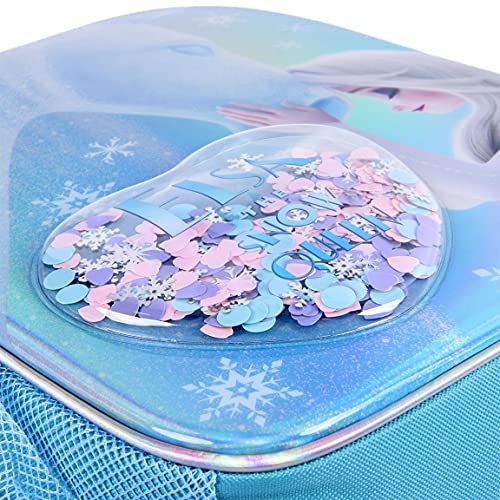 CERDÁ LIFE'S LITTLE MOMENTS, Mochila Infantil con Burbuja y Confetti de Frozen Ii-Licencia Oficial Disney para Niñas, Azul, Edad recomendada-2-6 años