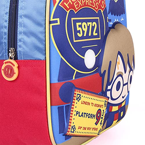 CERDÁ LIFE'S LITTLE MOMENTS, Mochila Luces LED Escolar de Harry Potter-Licencia Oficial Warner Bros para Niños, Rojo, Edad recomendada-idónea para peques de preescolar de 2 a 6 años