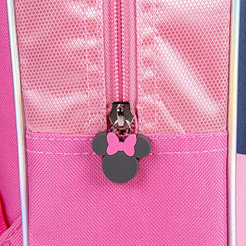 CERDÁ LIFE'S LITTLE MOMENTS, Mochila Luces LED Escolar de Minnie Mouse-Licencia Oficial Disney para Niñas, Rosa, Edad recomendada-idónea para peques de preescolar de 2 a 6 años