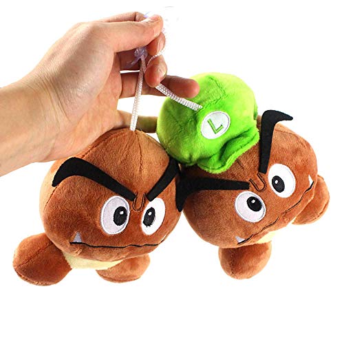 cgzlnl 8 Unids / Set Super Mario Goomba Hongo Venenoso con Alas Juguete De Peluche Corto, Juego De Anime De Dibujos Animados, Muñeco De Peluche De Algodón, Regalos De Cumpleaños para Niños