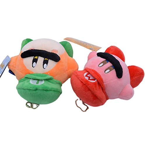 cgzlnl Kawaii Kirby Cos Super Mario Bros Luigi Muñecos De Peluche De Peluche Suave Anime Periférico Personajes Clásicos Decoración Almohada Niños Juguete 2 Unids / Set 10 Cm