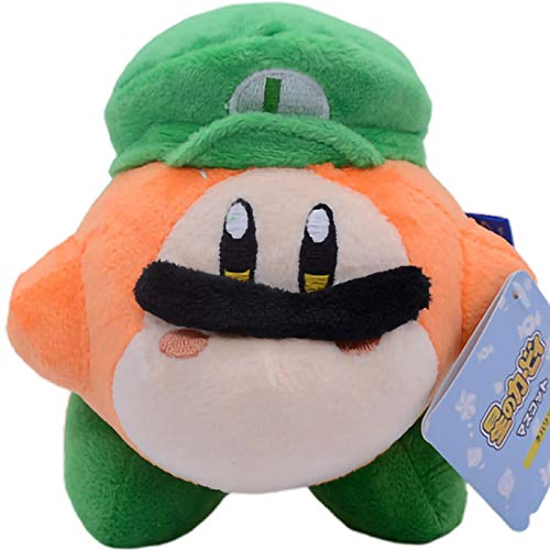 cgzlnl Kawaii Kirby Cos Super Mario Bros Luigi Muñecos De Peluche De Peluche Suave Anime Periférico Personajes Clásicos Decoración Almohada Niños Juguete 2 Unids / Set 10 Cm