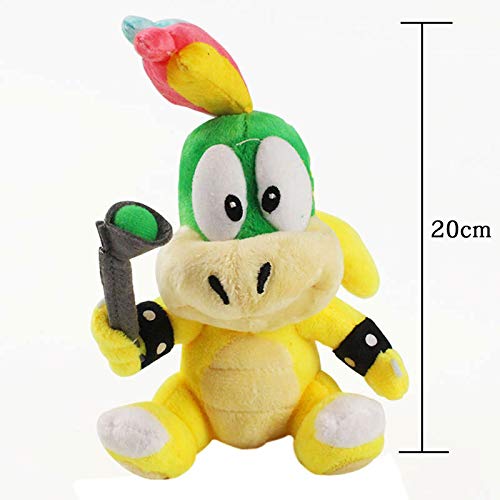 cgzlnl Super Maio Bros Peluches, Bowser Jr Koopa Bowser Dragon Plushie Doll Toys, Mari Brothers Soft Stuffed Dolls Regalos para Niños 5Pcs / Set