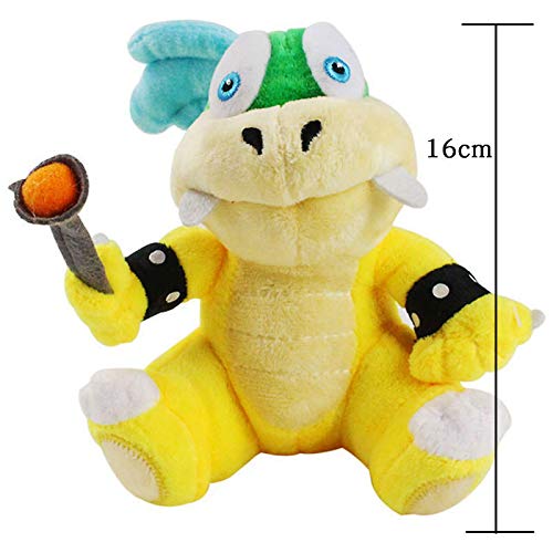 cgzlnl Super Maio Bros Peluches, Bowser Jr Koopa Bowser Dragon Plushie Doll Toys, Mari Brothers Soft Stuffed Dolls Regalos para Niños 5Pcs / Set