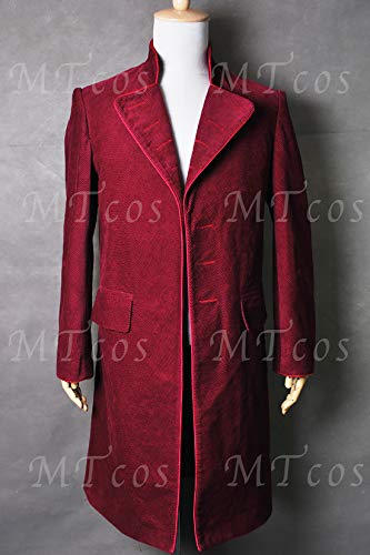 Charlie and The Chocolate Factory Willy Wonka - Abrigo de disfraz para cosplay, Rojo, hombre Small