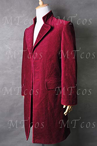 Charlie and The Chocolate Factory Willy Wonka - Abrigo de disfraz para cosplay, Rojo, hombre Small