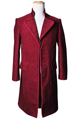 Charlie and The Chocolate Factory Willy Wonka - Abrigo de disfraz para cosplay, Rojo, hombre Small