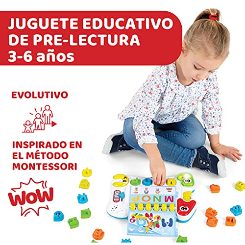 Chicco Alfabeto del Cuerpo Juego Educativo Edu4You, Mesa de Actividades Electrónica con Frases y Canciones para Aprender las Letras, Inspirado en Montessori – Juego de Formas para Niños de 3 a 6 Años