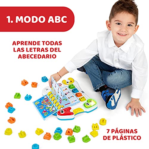 Chicco Alfabeto del Cuerpo Juego Educativo Edu4You, Mesa de Actividades Electrónica con Frases y Canciones para Aprender las Letras, Inspirado en Montessori – Juego de Formas para Niños de 3 a 6 Años