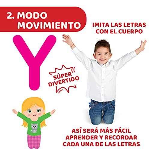 Chicco Alfabeto del Cuerpo Juego Educativo Edu4You, Mesa de Actividades Electrónica con Frases y Canciones para Aprender las Letras, Inspirado en Montessori – Juego de Formas para Niños de 3 a 6 Años