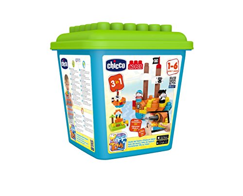 Chicco - Construcción Juego - Bloques App - Treasure Island - 60 Unidades