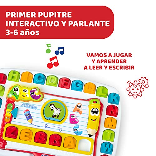 Chicco Leo y Aprendo, Juego Educativo Edu4You, Mesa de Actividades Electrónica para Aprender las Letras del Alfabeto, Inspirado en Montessori – Juguete para Niños de 3 a 6 Años