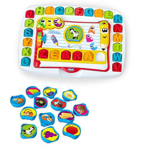 Chicco Leo y Aprendo, Juego Educativo Edu4You, Mesa de Actividades Electrónica para Aprender las Letras del Alfabeto, Inspirado en Montessori – Juguete para Niños de 3 a 6 Años