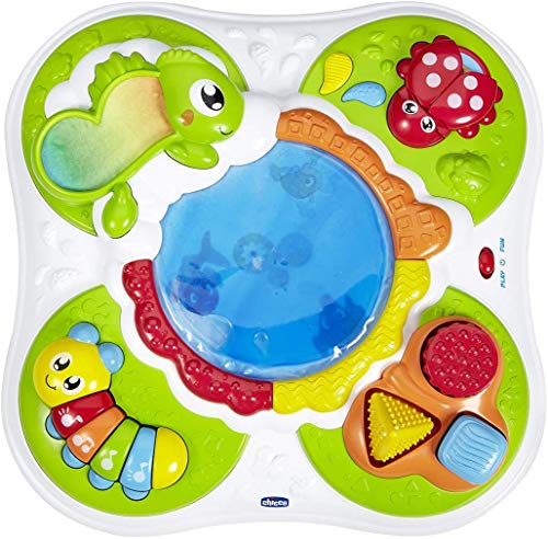 Chicco Mesa Descubrimiento Sensorial Infantil, Mesa de Actividades Interactiva con 5 Zonas Sensoriales, Juego Educativo Electrónico con Luces y Sonido – Juguete para Bebés de 10 Meses a 4 Años