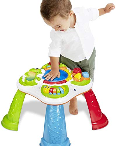 Chicco Mesa Descubrimiento Sensorial Infantil, Mesa de Actividades Interactiva con 5 Zonas Sensoriales, Juego Educativo Electrónico con Luces y Sonido – Juguete para Bebés de 10 Meses a 4 Años