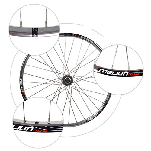 CHICTI Ciclismo Wheels Montaña 26 Pulgadas,Rueda Freno de Disco 32 Hoyos Llanta de Aleación de Aluminio Radios Planos Acero Inoxidable Deportes