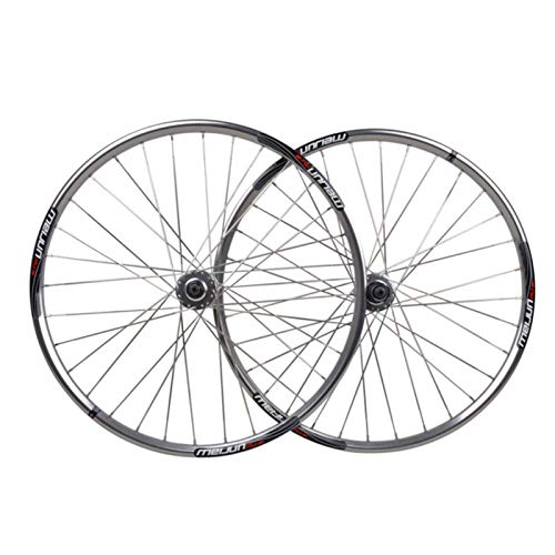 CHICTI Ciclismo Wheels Montaña 26 Pulgadas,Rueda Freno de Disco 32 Hoyos Llanta de Aleación de Aluminio Radios Planos Acero Inoxidable Deportes