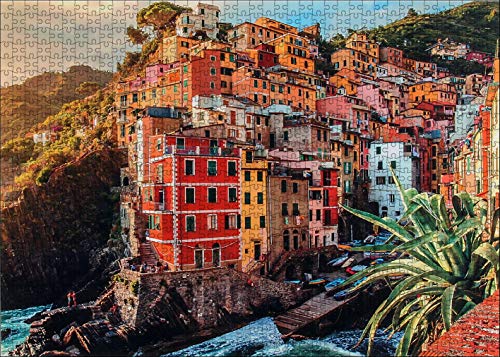 CHIGUANG Pueblo Pesquero – Puzzle 1000 Piezas, Rompecabezas Impossible para Toda la Familia, Colorido, Rompecabezas para Adultos a Partir de 14 años