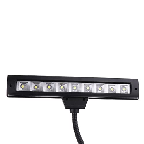 chiwanji Lámpara de Atril LED 9 LED Music Note Light Luz de Lectura Portátil Negro