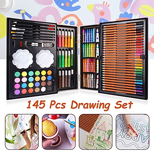 CHSEEO Suministros de Arte de Lujo, Creatividad Colorear Art Set Pintura y Dibujo Suministros Kit, Set Artistico Completo, Regalos para Niños, Estudiantes, Principiantes y Artistas