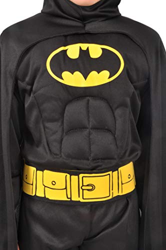 Ciao Batman Dark Knight Costume Bambino Originale Dc Comics (taglia 10-12 Anni) Con Muscoli Pettorali Imbottiti, Disfraces Niños, Knight, years