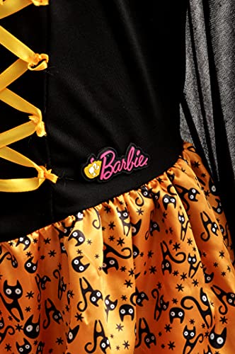 Ciao - Disfraz de bruja de los gatos de Halloween para niña (Talla 4-6 años), amarillo, negro, 11658.4-6