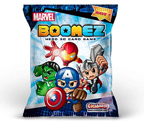 CICABOOM Boomez Wave-1 Marvel Avengers Superhéroes Costa Est Marvel 3D de coleccionista y juego: Hulk + Capitán América + Black Widow + Hawkeye + Falcon + Thor + 1 sorpresa especial