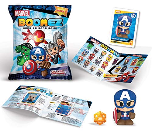 CICABOOM Boomez Wave-1 Marvel Avengers Superhéroes Costa Est Marvel 3D de coleccionista y juego: Hulk + Capitán América + Black Widow + Hawkeye + Falcon + Thor + 1 sorpresa especial