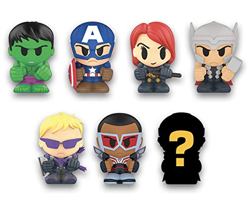 CICABOOM Boomez Wave-1 Marvel Avengers Superhéroes Costa Est Marvel 3D de coleccionista y juego: Hulk + Capitán América + Black Widow + Hawkeye + Falcon + Thor + 1 sorpresa especial