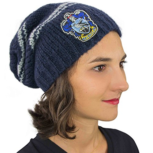 Cinereplicas - Harry Potter - Gorro Caído - Licencia Oficial - Casa Ravenclaw - Azul y Gris