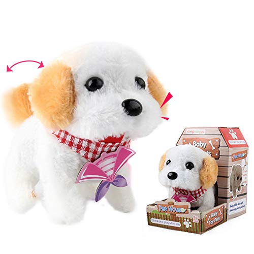 circulor-123 Perros Interactivos De Juguete, Perritos De Juguete Que Anda Y Ladra Marrón De Juguete De Felpa Regalos para Niños Suave Felpa, Caniche, Peluche, Perro, Figura