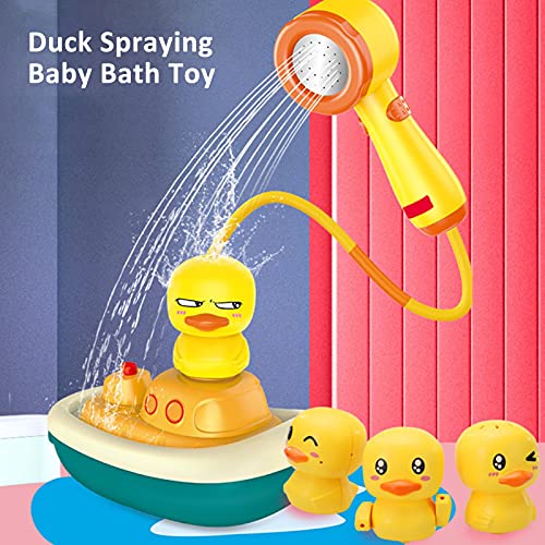 Cirdora Bañera Alcachofa de Ducha Juguetes de baño 4 Patos Juguetes Baño Piscina Bebe Juegos Piscina Regalo para Bebe Niños Niñas