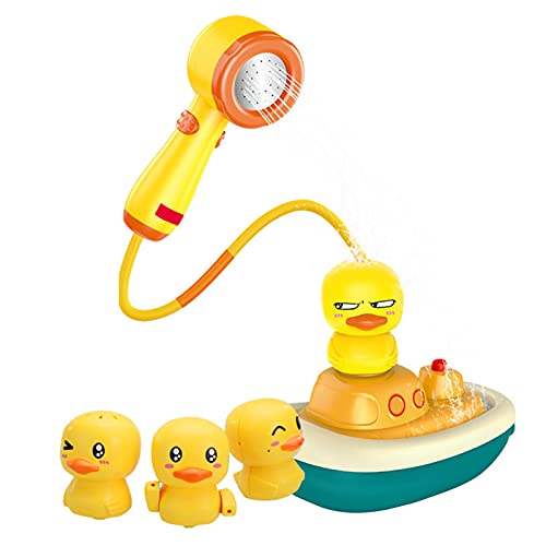 Cirdora Bañera Alcachofa de Ducha Juguetes de baño 4 Patos Juguetes Baño Piscina Bebe Juegos Piscina Regalo para Bebe Niños Niñas