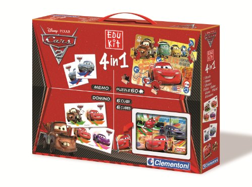 Clementoni 13737.4 Cars 2 - Selección de Juegos (4 en 1, emparejar, dominó, Puzzle)