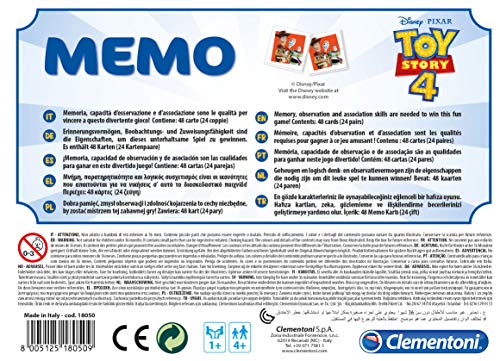 Clementoni 18050 Memo - Juguete Compacto Story 4, Multicolor