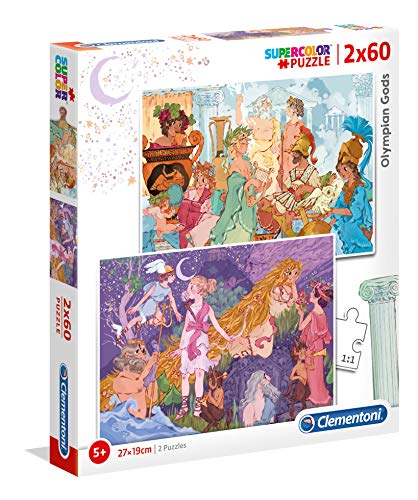 Clementoni- 2 Puzzles 60 Piezas Dioses del Olimpo (21612.3)