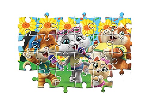 Clementoni-44 Cats 2 Puzzles 60 Piezas 44 Gatos (21607.9)