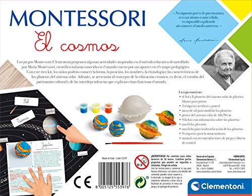 Clementoni-55397 - Montessori - El cosmos - juego educativo montessori a partir de 6 años