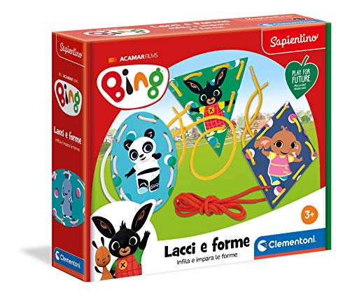 Clementoni Bing – Cordones y Formas – Play For Future – Fabricado en Italia – Juego Educativo (versión en Italiano) – 3 años + (16282)