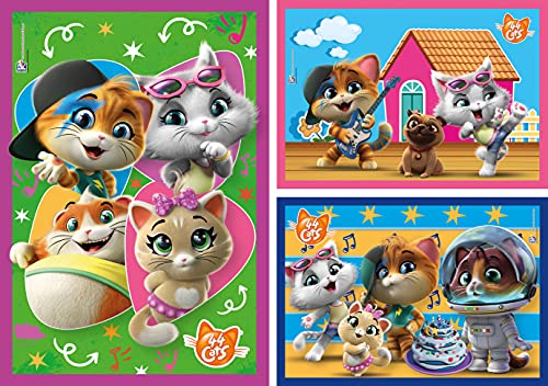 Clementoni Cats 3 Puzzles 48 Piezas 44 Gatos, Multicolor (25239.8)